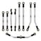 INJORA 6g Stainless Steel Steering Link &amp; 41g High Clearance Chassis Links Set for 1/18 RC Crawler TRX4M High Trail K10 F150