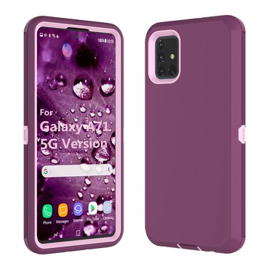 Galaxy A71 5G Case, for Samsung Galaxy A71 5G Case, Thybx [Drop Protection] Full Body Shock Dust Absorbing Grip Plastic Bumper TPU 3-Layers Durable Solid Phone Sturdy Hard Cases Cover [Wine Red]