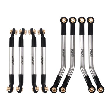 INJORA High Clearance Links Set - Stainless Steel Chassis Links for 1/18 RC Crawler FMS FCX18 LC80 Upgrade