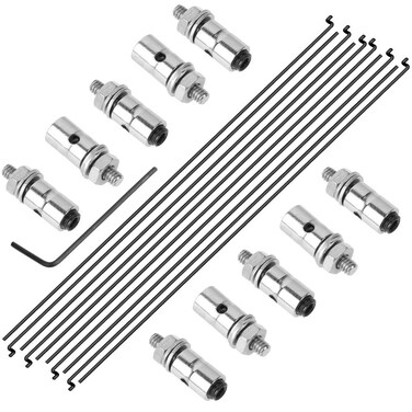 HobbyPark 20pcs 1.3mm Adjustable Pushrod Connector Linkage Stopper &amp; &Phi;1.2mm x L180mm Steel Z Style Pushrods Parts for RC Airplane Plane Boat Replacement