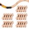 25 Pcs Wooden Dog Bone Track Connector, Wooden Train Connector Pieces Wooden Train Track Adapter Connector for Teens to Make Wood Railway Track, Compatible with All Wooden Train Track Sets