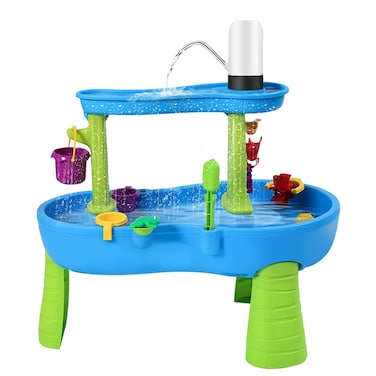 SiKiWagz Upgraded Powerful Water Table Pump, Sensory Play Table Accessories for Boys and Girls Aged 3+, Ideal for Beach and Outdoor Summer Fun, Water Table Accessories for Kids