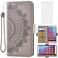 Asuwish Compatible with Huawei Honor 5X Wallet Case Tempered Glass Screen Protector Credit Card Holder Flip Purse Accessories Wrist Strap Cell Phone Cover for Hawaii GR5 Honor5X X5 Men Grey
