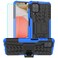 Galaxy A12 Phone Case, Samsung A12 Phone Case with Screen Protector, Shockproof Silicone Protective with Kickstand Hard Phone Cover for Samsung Galaxy A12 (Blue)