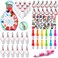 Deekin Bowling Party Favors 12 Pack Bowling Pin Keychain 12 Pcs Bowling Ballpoint Pen 12 Pcs Mini Bowling Set 50 Pcs Bowling Stickers Bowling Party Favors Goodie Bag Fillers and Small Prizes