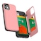 GOOSPERY iPhone 12 Mini Wallet Case with Card Holder, Protective Dual Layer Bumper Phone Case - Pink