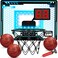 Folimix Mini Basketball Hoop Indoor for Kids, Basketball Hoop Over The Door with LED Lighting, Electronic Scoreboard &amp; 3 Balls, Basketball Toys Gifts for 5 6 7 8 9 10 11 12 Year Old Boys Christmas