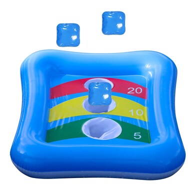 36" Inflatable Pool Cornhole Set Toss Games,with Floating Bean Bags, American Flag Ring Toss Pool Toys for Kids Adults Summer Pool Party Outdoor Beach Water Toys