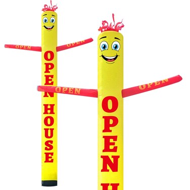 Blueweenly 20ft Tall Open House Inflatable Tube Man Blow up Air Powered Waving Puppet Flailing Wacky Waving Inflatable Dancing Tube Guy Advertising Sky Puppet for Business Store, Blower Not Included