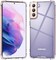 KIOMY Clear Case for Samsung Galaxy S21 5G Airbag Corners Shockproof Bumper Protective Phone Cover, Hybrid Design Hard PC Back with Flexible TPU Frame