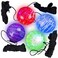 ArtCreativity Light Up Orbit Wrist Balls, Set of 4, Light up Balls with Flashing Lights and Elastic String, Orbit Ball Toy Glow in the Dark, Glow Toys Easter Party Favors for Kids Ages 3+
