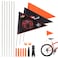 XIHIRCD 3pcs Bike Flag, Adjustable Bicycle Safety Flag with Pole Black Spider Jolly Roger Stroller Flag Waterproof Warning Flag for Tricycle Go Kart Wheelchair Kayak ATV