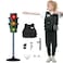 Hitish Simulation Traffic Light and Crosswalk Light Signal Toys Set for Kids, Role Play Pretend Play Toys with Clothes, Educational Toys Birthday Gift for Boys Girls