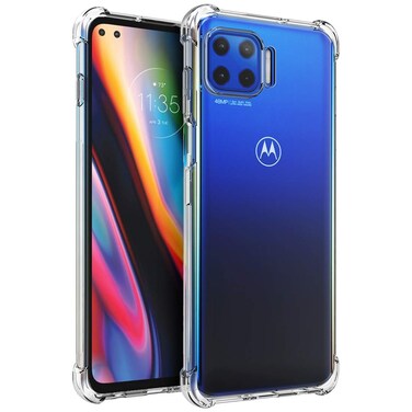 Osophter for Moto One 5G Case,Moto G 5G Plus Case,Moto One Lite Case Clear Transparent Reinforced Corners TPU Shock-Absorption Flexible Phone Cover for Motorola Moto One 5G UW(Clear)