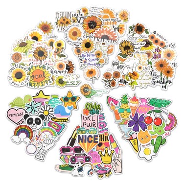 100 Pack Fun Stickers for Kids, Water Bottles, Laptops, Phone Cases, Luggage, Scrapbooking, Waterproof Vinyl Cute Gifts for Teens, Unique Adorable Designs for Boys and Girls