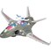 ArtCreativity Light Up Transparent Fighter Jet for Kids, Bump and Go Kids Airplane with Colorful Spinning Gears, Music, &amp; LED Effects, Fun Toy Airplane for Boys and Girls
