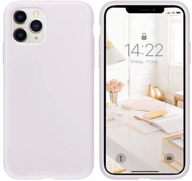 IceSword Compatible with iPhone 11 Pro Case White, Thin Liquid Silicone Case, Soft Silk Matte Pure White, Gel Rubber Full Body, Cool Protective Shockproof Cover 5.8" 11P - White
