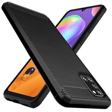 Osophter for Galaxy A31 Case Shock-Absorption Flexible TPU Rubber Protective Cell Phone Cover for Samsung Galaxy A31(Black)
