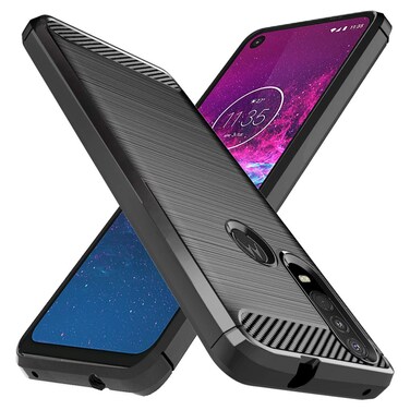 Osophter for Moto One Action Case,Moto P40 Power Case Shock-Absorption Flexible TPU Rubber Full-Body Protective Phone Cover for Motorola One Action/P40 Power(Blue)