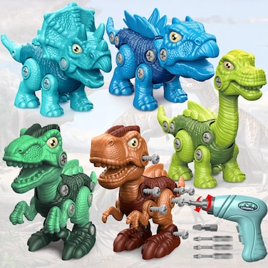 Kids Toys Stem Dinosaur Toy - Take Apart Dinosaur Toys for Kids 3-5 5-7   Construction Building Boy Toys with Electric Drill   Party Christmas Birthday Gifts Kids Boys Girls 3 4 5 6 7 8 Year Old
