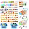 TKNOUS 150PCS Mini Shopping Cart Basket Miniature Food Drink Bottle Supermarket Metal Handcart Toys Doll House Store Cosplay Game Dollhouse Grocery Mini Dollhouse Fridge Toy for Dollhouse