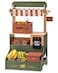 ROBUD Pretend Play Grocery Store with Lights, Supermarket Playset for Kids, Interactive Wooden Play Market Stand, Gift for 3+ Kids Boys Girls (Vintage Green)