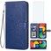 Asuwish Compatible with Google Pixel 5 Wallet Case Tempered Glass Screen Protector and Leather Flip Cover Card Holder Stand Cell Accessories Phone Cases for Pixel5 5G Pixle Five G5 Women Men Blue
