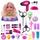 KonHaovF Doll Head for Hair Styling and Make Up for Little Girls, Small Styling Head Doll with Hair Accessories for Girls Makeup Practice, Doll Makeup Head Toys for Girls