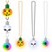 3PCS Halloween Necklace Party Favors, Halloween Light up Skulls Pumpkins Necklace, Glow in Dark Necklace with 3D Blub Pendant, Halloween Festival Accessories for Trick or Treat Party Supplies Decor