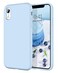 DOMAVER iPhone XR Case Silicone iPhone XR Phone Case Soft Gel Rubber Microfiber Lining Cushion Texture Cover Shockproof Protective, Light Blue