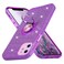 Wisdompro Glitter Case for iPhone 11, with Ring Holder Kickstand for Women Girls - Purple