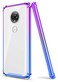 SALAWAT Moto G7 Case, Clear Moto G7 Plus Case Cute Gradient Slim Phone Case Cover Reinforced TPU Bumper Hard PC Shockproof Protective Case for Motorola Moto G7 G7 Plus 6.2inch 2019 (Purple Blue)