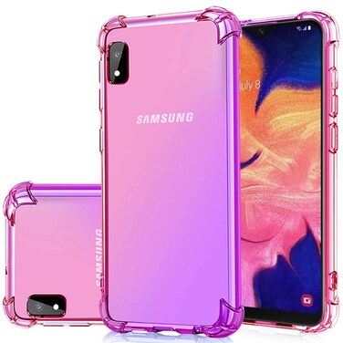 Gufuwo Case for Samsung A10E, Galaxy A10E Cute Case Girls Women, Gradient Slim Anti Scratch Soft TPU Phone Case Cover Shockproof Protective Case for Samsung Galaxy A10E (Pink/Purple)