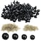 findTop 1000 Pieces Black Plastic Safety Eyes with Washers for Stuffed Animal Eyes DIY Craft Projects (4 Sizes)