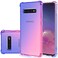 Gufuwo Case for Samsung S10 Plus, Galaxy S10+ Cute Case Girls Women, Gradient Slim Anti Scratch Soft Clear TPU Phone Case Cover Shockproof Case for Samsung Galaxy S10 Plus (Blue/Pink)