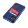 Dockem Wallet Case for iPhone 11: Built-in Metal Plate for Magnetic Mounting &amp; 2 Credit Card Holders (6.1" Exec M2, Synthetic Leather, Navy Blue)