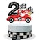 ShuanQ Two Fast Cake Topper, Racing Theme 2nd Birthday Party Cake Decor, Race Car Inspired 2nd Birthday Decoration Supplies for Kids Boys