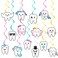 Tooth Party Hanging Swirls First Tooth Party Decoration 20Pcs Tooth Birthday Party Decorations Teeth Baby Shower Decor Hanging Streamers for Dental Party Baby Shower Supplies