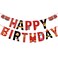 Fire Truck Happy Birthday Banner Sign, Fire Engine Rescue Birthday Bunting Banner Flag Garland for Kids Boys Fire Truck Birthday Party Carnival Party Decorations Supplies