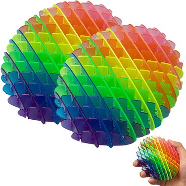 Two Fidget Worm Toy(3.15 inch), Colorful Funny Pocket Fidget Toy, Resistance Fidget Toys Sensory Stress Anxiety Relief Toys for Adults
