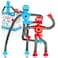 CHESLICR Autism Sensory Toys for Kid Boys Year Old Ages 4 5 6 7 8 9 10(2PCS), Suction Robot Toy Pop Tube Fidget Toys Autistic Travel Toys Valentine's Day Gift Easter Basket Stocking Stuffer for Kids