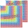 PETBSNVB Multiplication 12x12, Addition 1-12, Math Fidget Popper, Learn Multiplication, Addition with Pop Fidget Toy, Learning Tools for Students and Children, Bubble Sensory Rainbow (Rainbow-Pink)