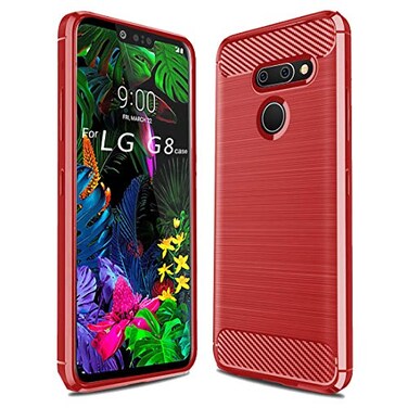Sucnakp for LG G8 ThinQ Case LG G8 Case TPU Shock Absorption Cell Phone Cases Technology Raised Bezels Protective Cover for LG G8 Case (Red)