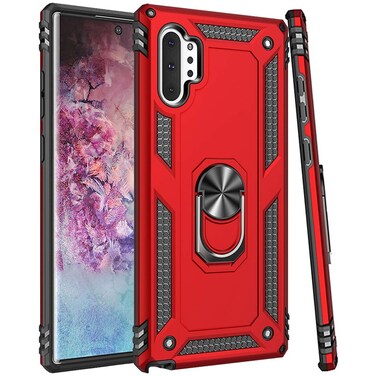 Zoeirc Case for Galaxy Note 10 Plus/for Samsung Note 10+ Phone Case, [Military Grade] Magnetic Car Ring Holder Mount Kickstand Defender Protective Cover Case for Samsung Galaxy Note 10 Plus Rose Gold