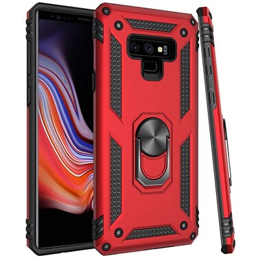 Zoeirc Case for Galaxy Note 9 Case/for Samsung Note9 Phone Case, [Military Grade] Magnetic Car Ring Holder Mount Kickstand Defender Protective Cover Case for Samsung Galaxy Note 9 (red)