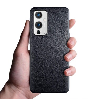 AIORIA for Oneplus 9 Case 5G, 6.78 Inch Premium PU Leather Phone Cover Retro Design Full Protective case for Oneplus 9 5g (Black)