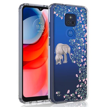 SYONER Clear Phone Case Cover for Motorola Moto G Play (2021) [Not for Moto G Play 2020] [Elephant]