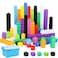 Lohoee 200 Pcs Math Cubes/Linking Cubes/Counting Blocks/Math Counting Cubes/Connecting Cubes with Storage Container for Math Teaching Classroom Supplies(2 Styles,10 Colors)