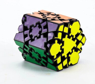 Willking Gear Hexagonal Prism Cube Gear Column Cube Twist Brain Teasers