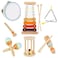 nunukids Musical Instruments for Toddlers Montessori Musical Instruments Set for 3+ Wooden Musical Toys 8pcs